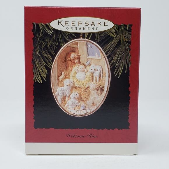 1996 Hallmark Welcome Him Handcrafted Keepsake Holiday Christmas Ornament. - Picture 1 of 4